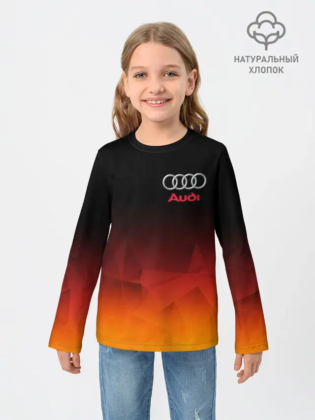 Детский лонгслив с принтом «Audi»
