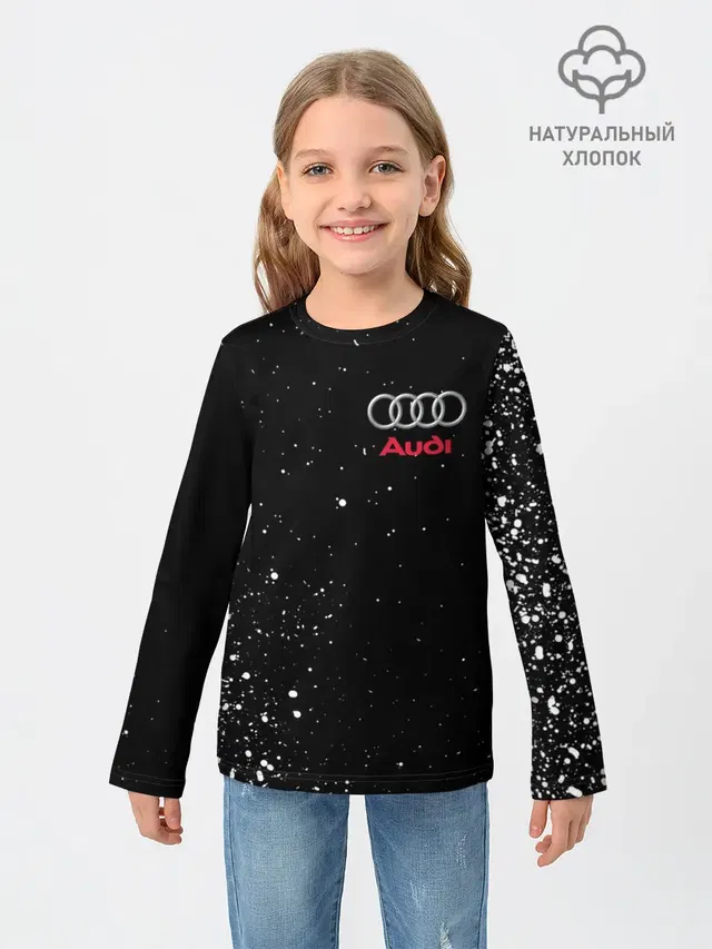 Детский лонгслив с принтом «Audi»