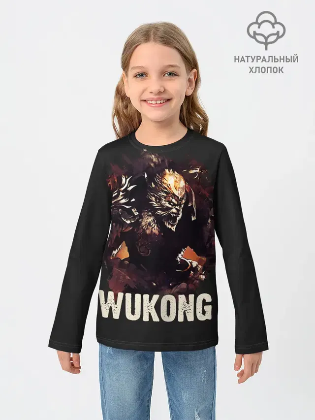 Детский лонгслив с принтом «Wukong»