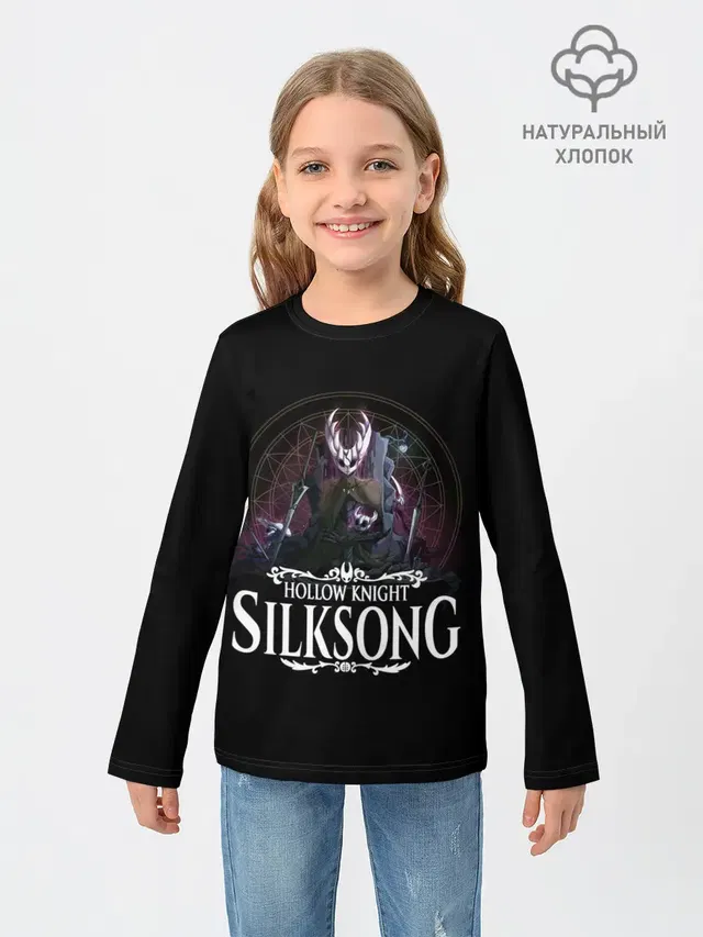 Детский лонгслив с принтом «Silksong»