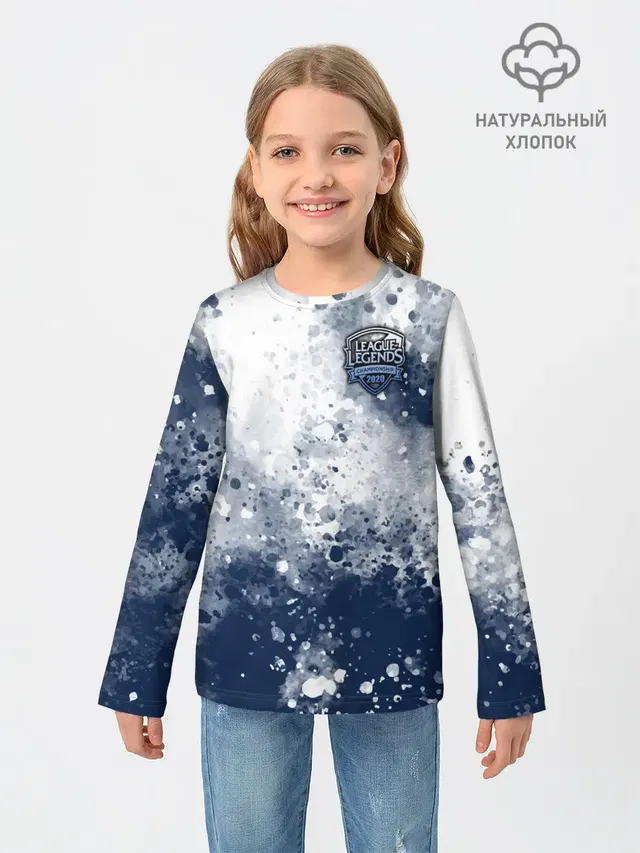 Детский лонгслив с принтом «Watercolor splash»