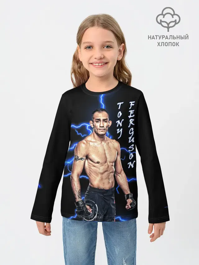 Детский лонгслив с принтом «MMA — TONY FERGUSON»