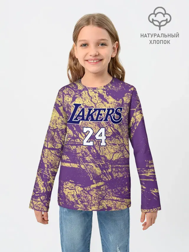 Детский лонгслив с принтом «Лейкерс — Kobe Bryant»