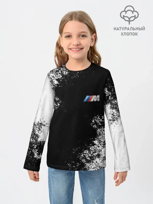 Детский лонгслив с принтом «BMW»
