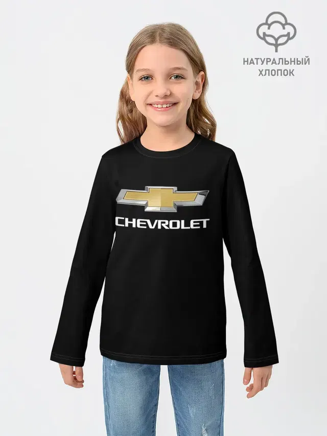 Детский лонгслив с принтом «Chevrolet»