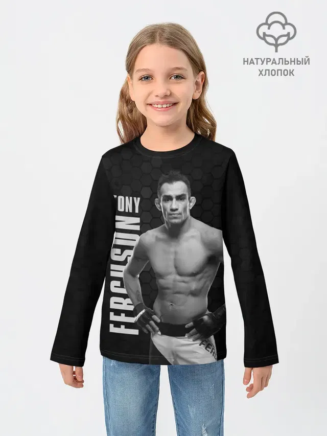 Детский лонгслив с принтом «MMA — EL CUCUY Tony Ferguson»