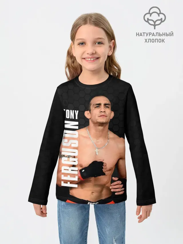 Детский лонгслив с принтом «MMA — EL CUCUY Tony Ferguson»
