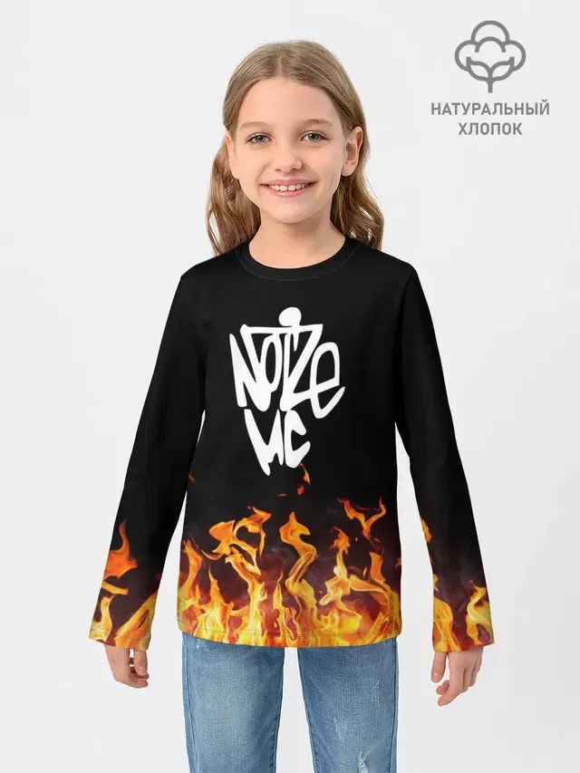 Детский лонгслив с принтом «Noize MC»