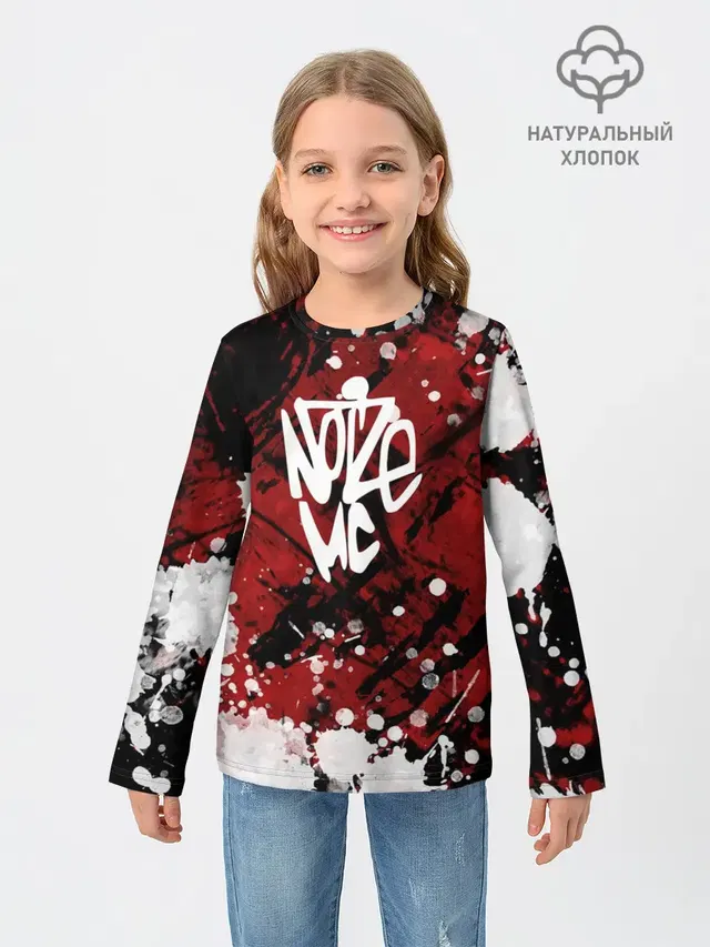 Детский лонгслив с принтом «Noize MC»