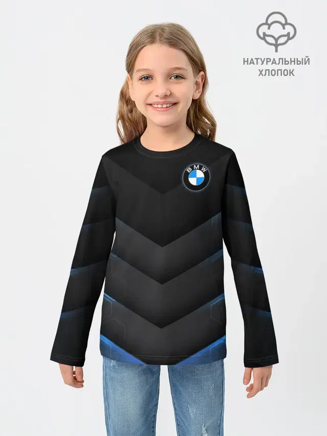 Детский лонгслив с принтом «BMW»