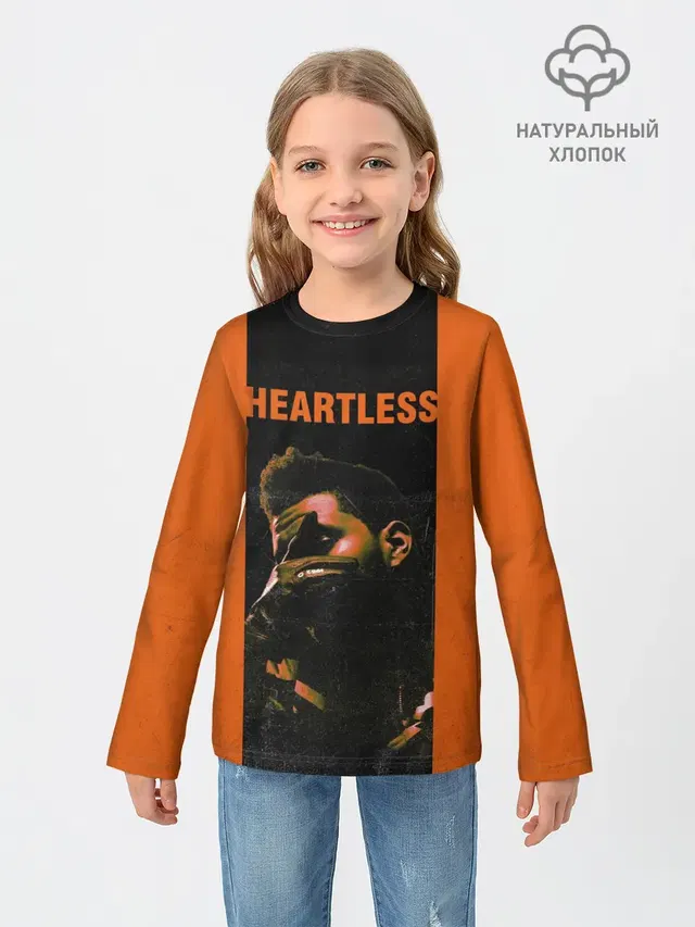 Детский лонгслив с принтом «The Weeknd — HEARTLESS»