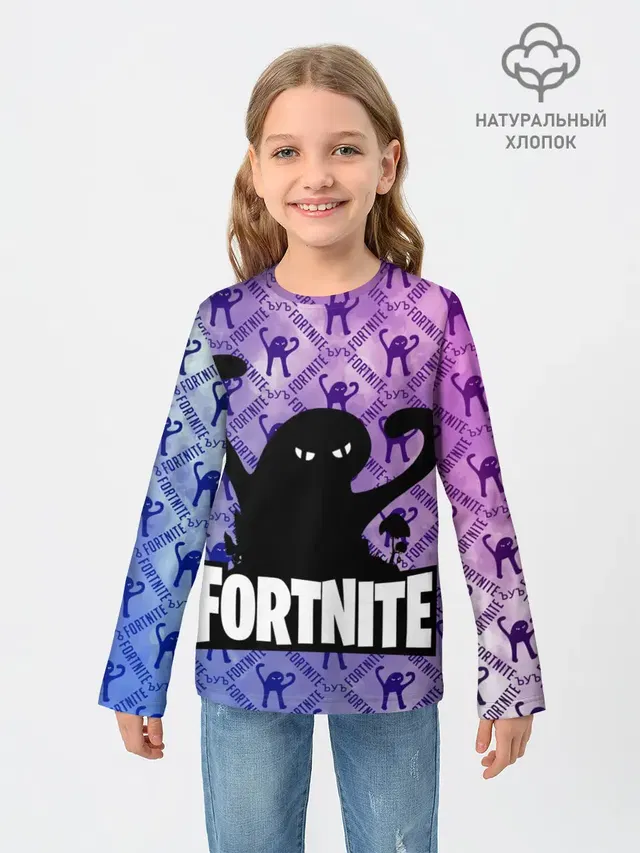 Детский лонгслив с принтом «Фортнайт — ЪУЪ FORTNITE»