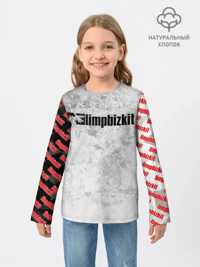 Детский лонгслив с принтом «Typography»