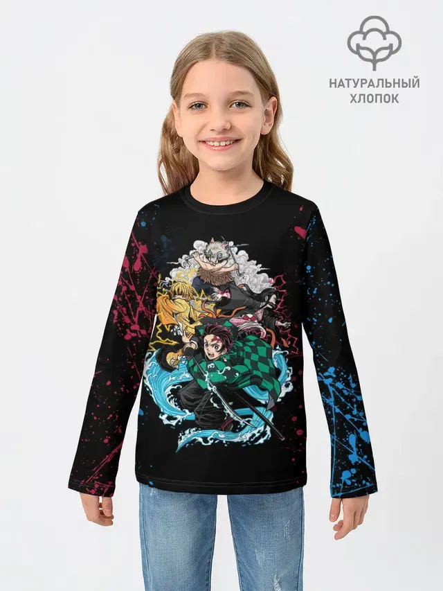 Kimetsu no yaiba красносиние брызги