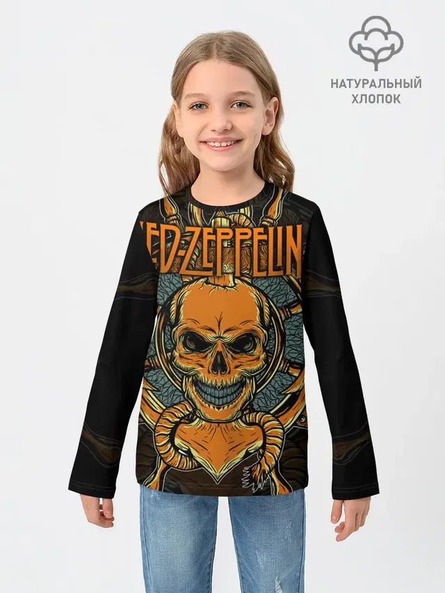 Детский лонгслив с принтом «Led Zeppelin»