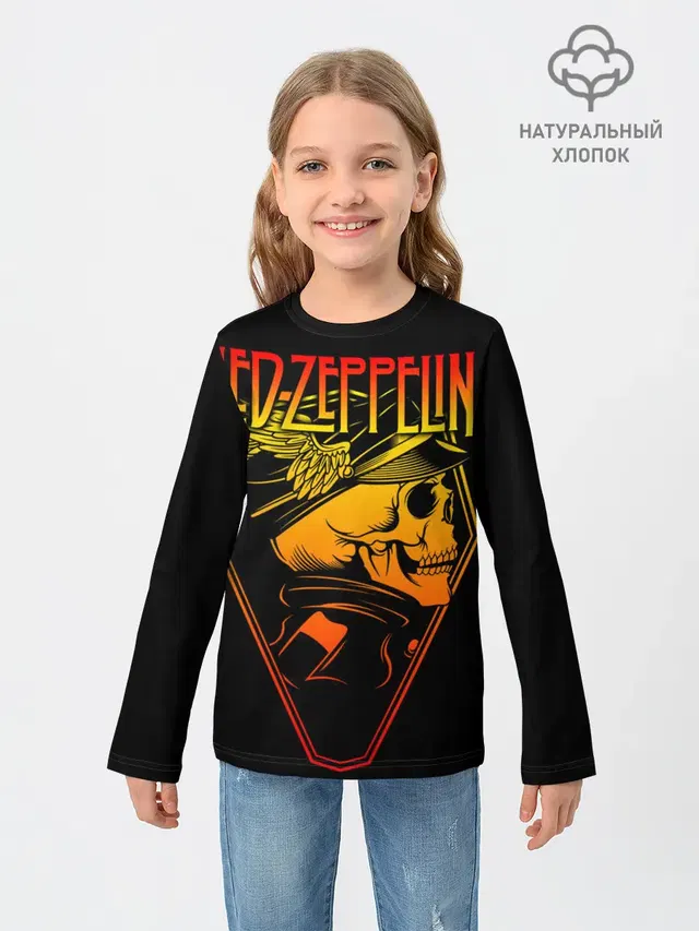 Детский лонгслив с принтом «Led Zeppelin»