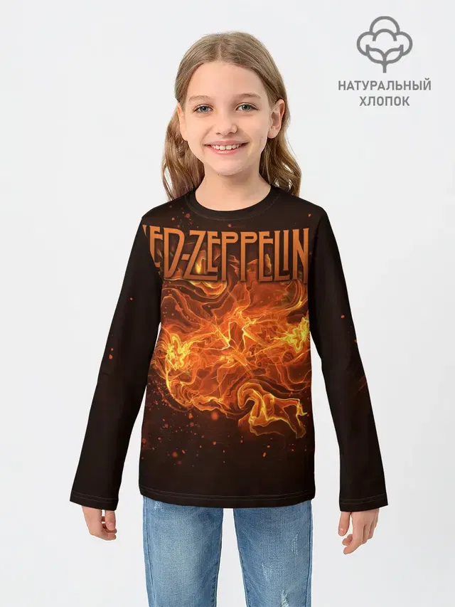 Детский лонгслив с принтом «Led Zeppelin»