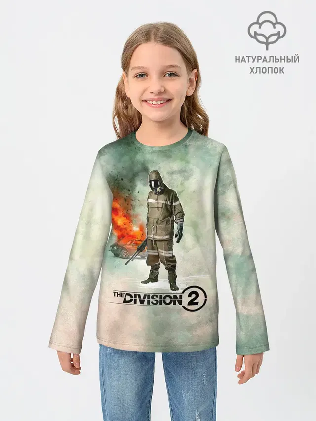 Детский лонгслив с принтом «Tom Clancys The Division — The Division 2»