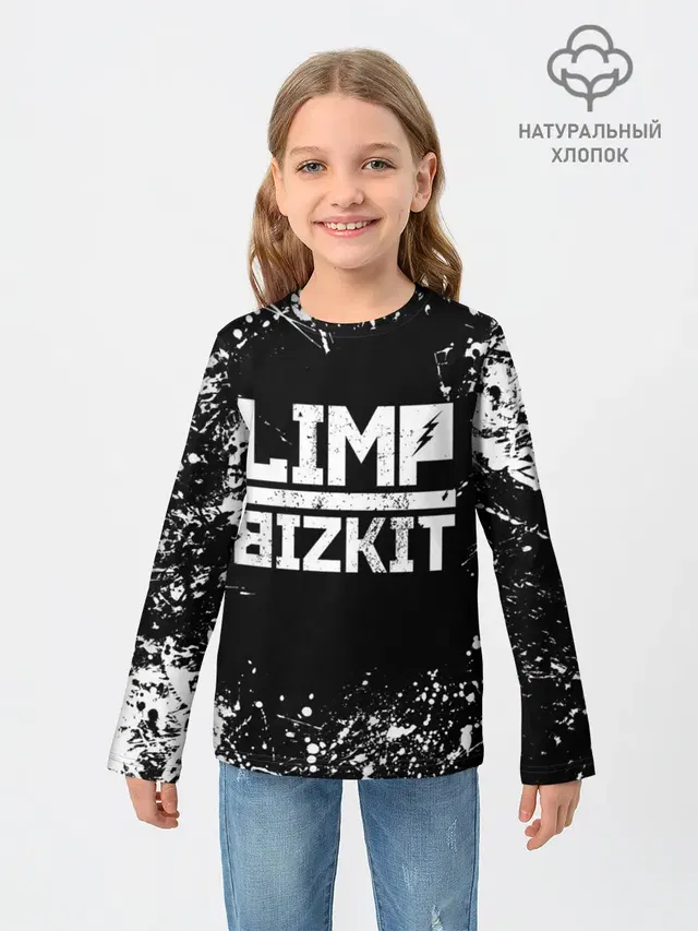 Детский лонгслив с принтом «Limp Bizkit»