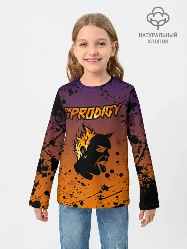 Детский лонгслив с принтом «Prodigy — THE PRODIGY — ПРОДИДЖИ»