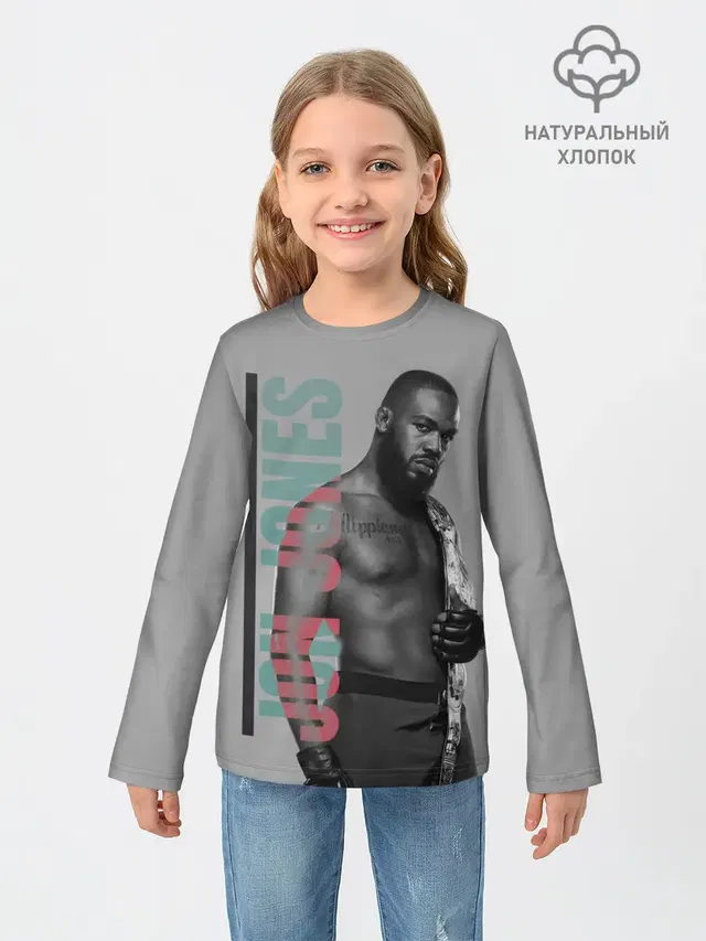 Детский лонгслив с принтом «MMA — Jon Jones»