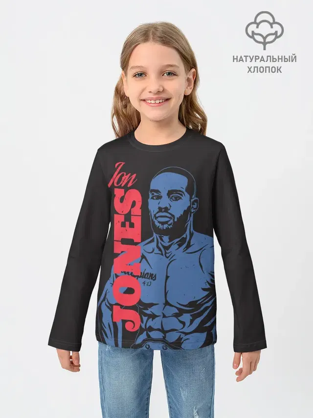 Детский лонгслив с принтом «MMA — Jon Jones»