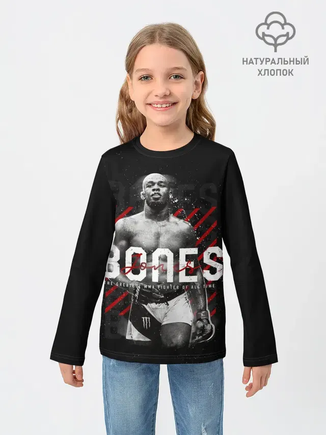 Детский лонгслив с принтом «MMA — Bones Jones»