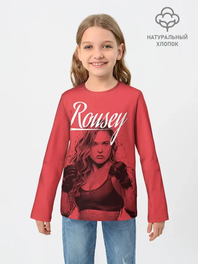 Детский лонгслив с принтом «MMA — Ronda Rousey»