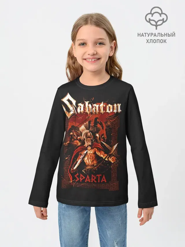 Детский лонгслив с принтом «Sabaton — Sabaton - Sparta»