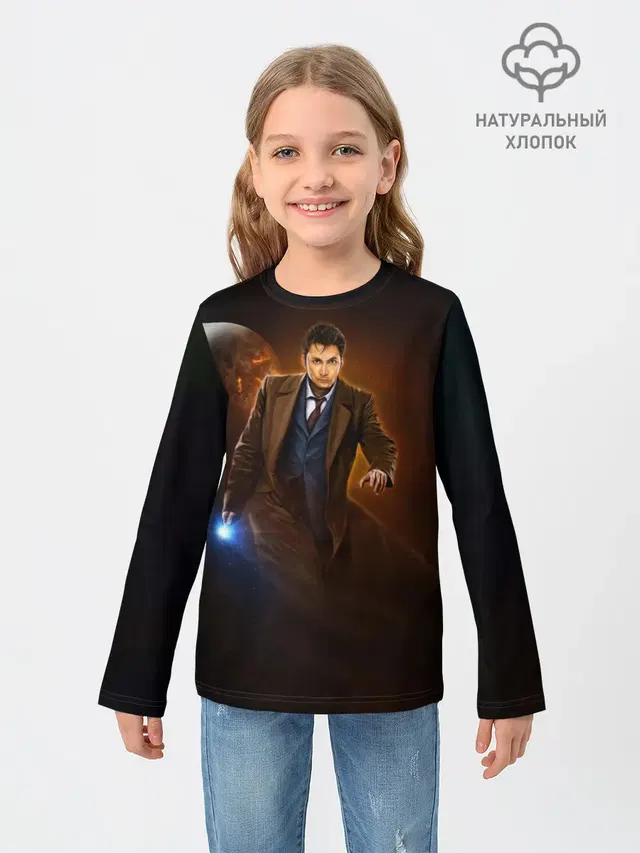 Детский лонгслив с принтом «David Tennant»