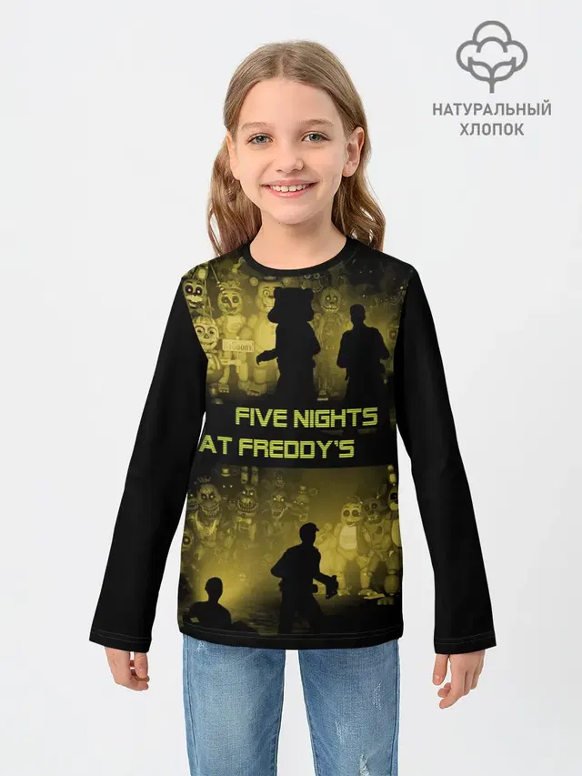 Детский лонгслив с принтом «Five Nights At Freddy\s»