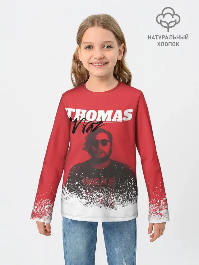 Детский лонгслив с принтом «Thomas Mraz»