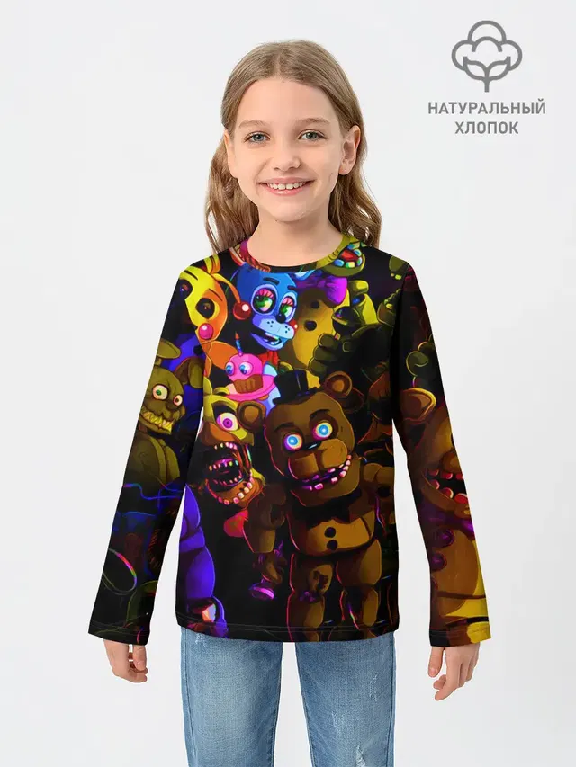 Детский лонгслив с принтом «Five Nights At Freddy\s»