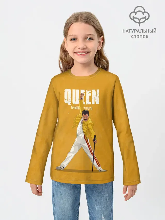 Детский лонгслив с принтом «Queen»