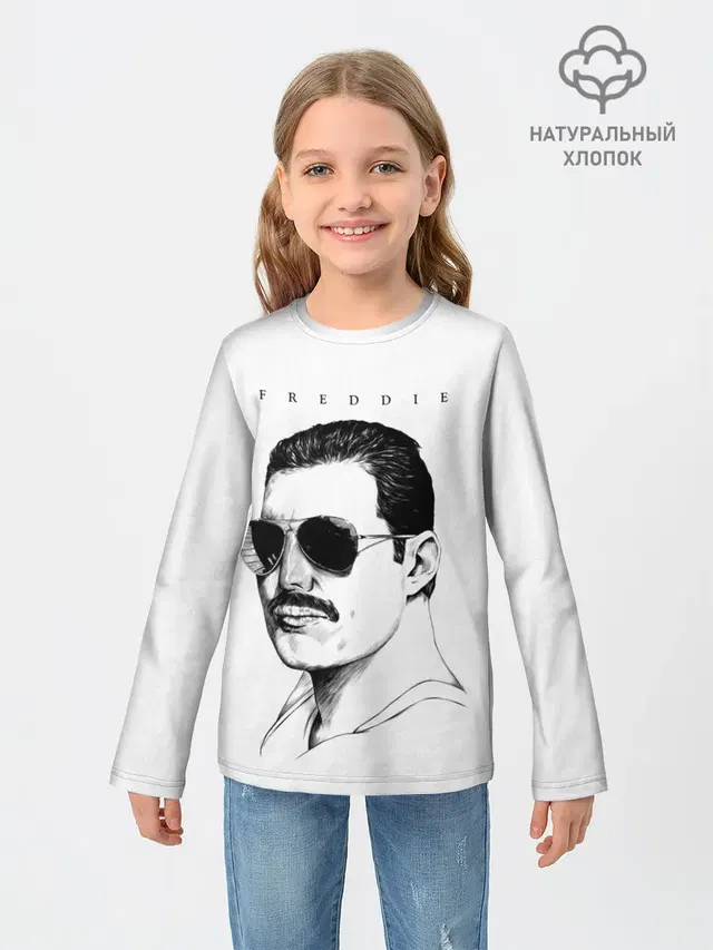 Детский лонгслив с принтом «Sunglasses»
