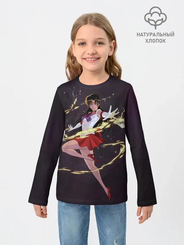 Детский лонгслив с принтом «Sailor Mars»