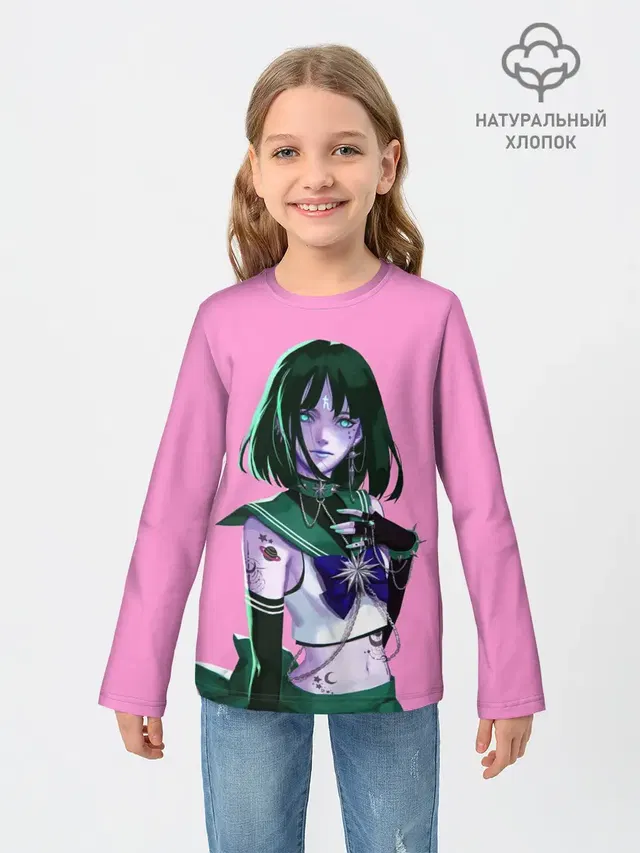 Детский лонгслив с принтом «Sailor Saturn»