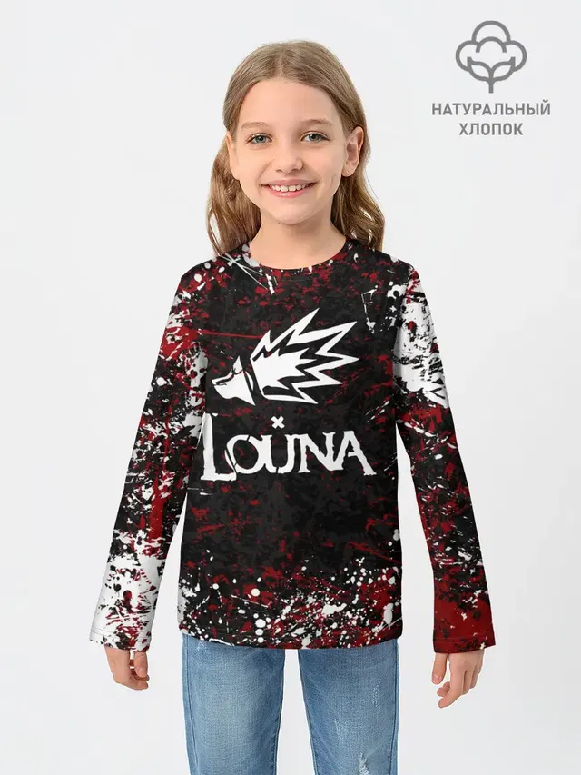 Детский лонгслив с принтом «Louna»