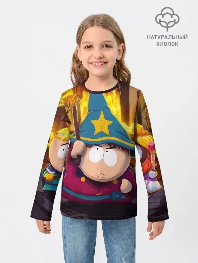 Детский лонгслив с принтом «Разное — ЮЖНЫЙ ПАРК — SOUTH PARK»