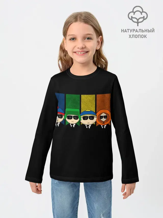 Детский лонгслив с принтом «Разное — South Park»