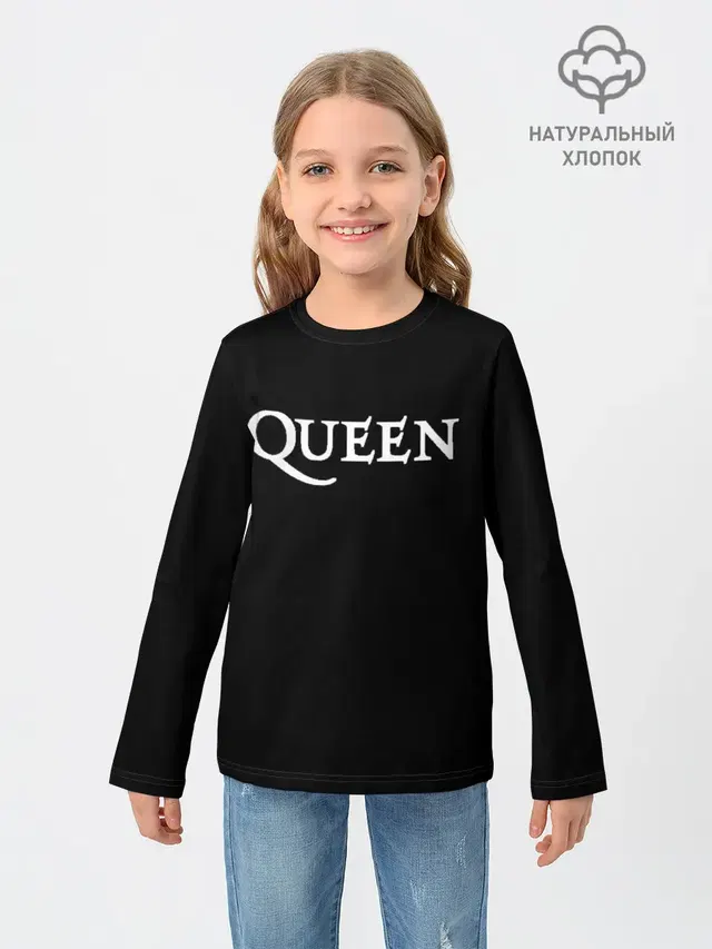 Детский лонгслив с принтом «Queen»