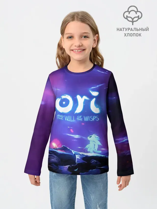 Детский лонгслив с принтом «Ori (character)»