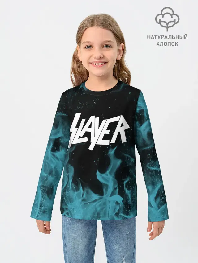 Детский лонгслив с принтом «Slayer»