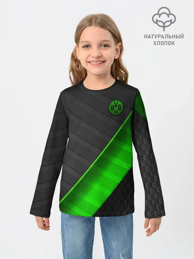 Детский лонгслив с принтом «Abstract Design — FC Borussia»