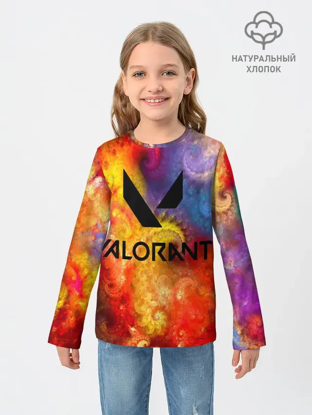 Детский лонгслив с принтом «Valorant»