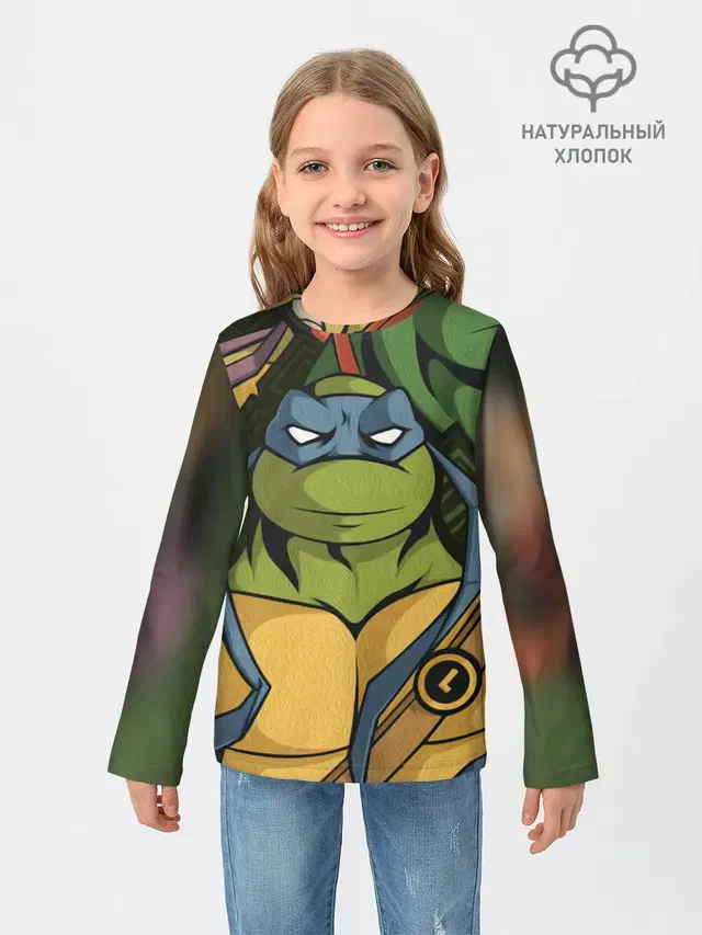 Детский лонгслив с принтом «TMNT»
