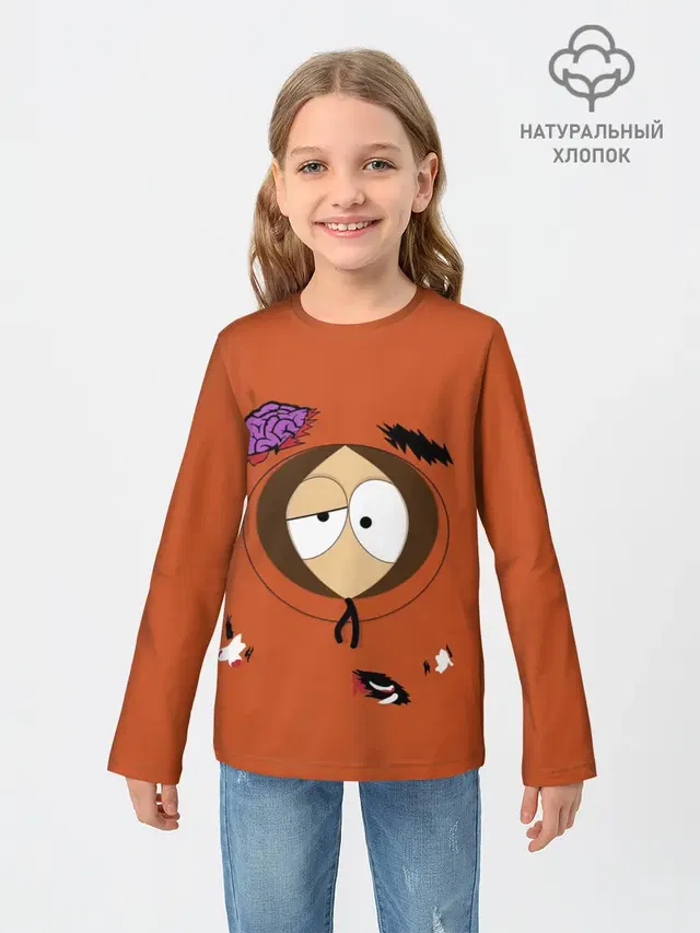 Детский лонгслив с принтом «Южный парк — South Park. Dead Kenny»