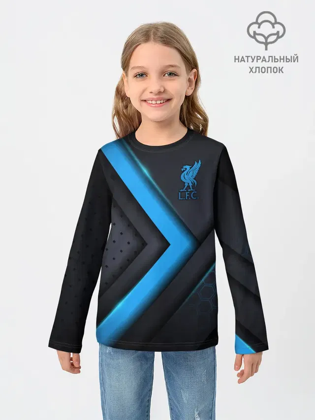 Детский лонгслив с принтом «Geometric design — Liverpool F.C.»