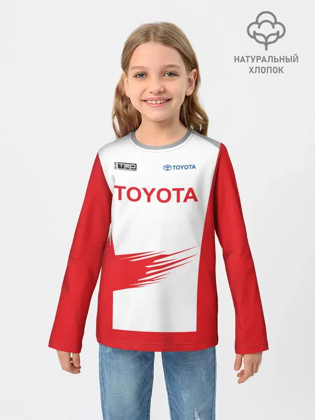 Детский лонгслив с принтом «Тойота — Toyota Driver»