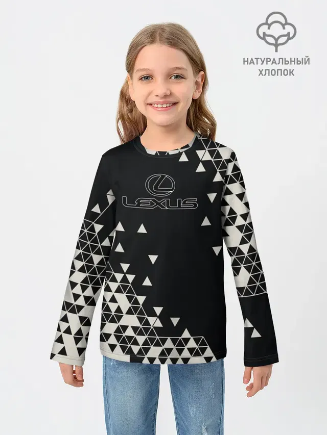 Детский лонгслив с принтом «Lexus»